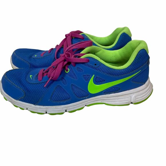 Nike Running Shoes Women's Revolution 2 554900-402 Blue Green Lace Up size 11 - Picture 2 of 14